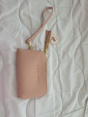 Alexandra Pink Wristlet Wallet with Tassel, New With Tags